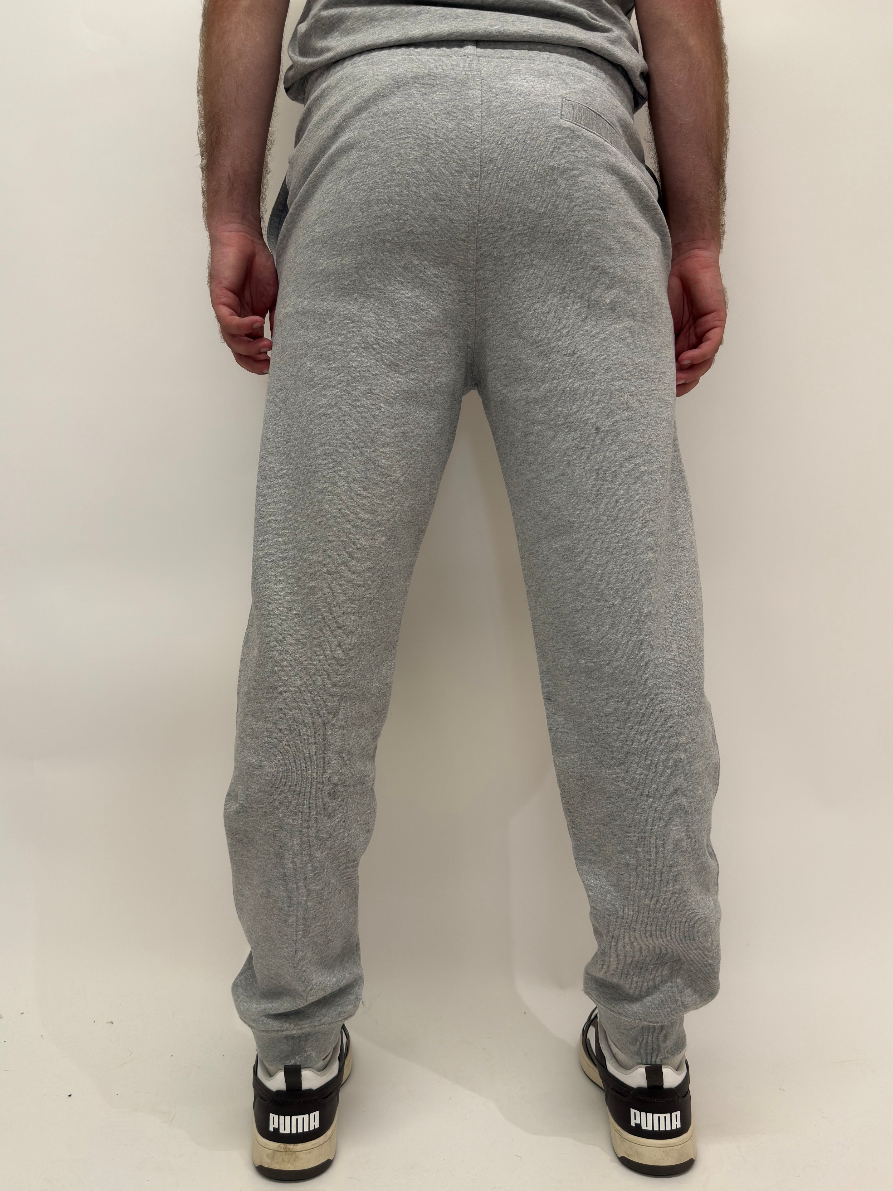 simple. cuffed joggers. heather-grey.