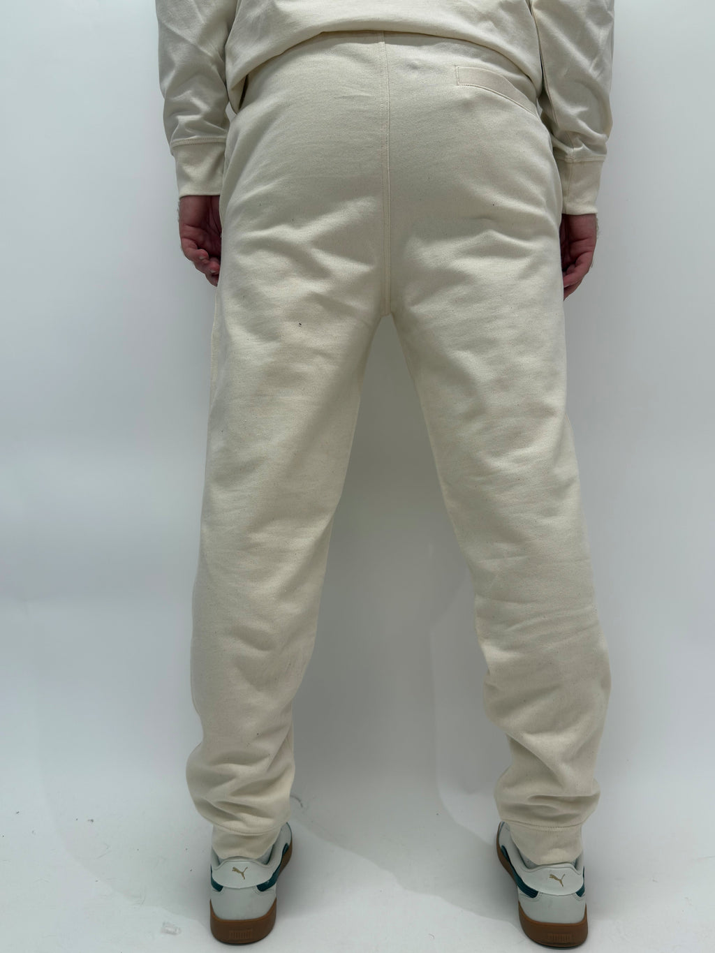 simple. cuffed joggers. natural-raw.