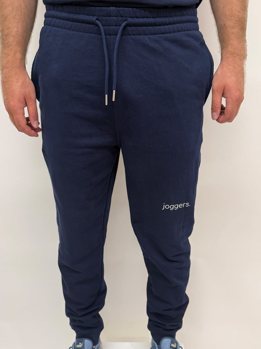 simple. cuffed joggers. french-navy.