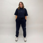 simple. cuffed joggers. french-navy.