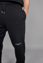 simple. cuffed joggers. black