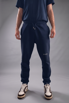 simple. cuffed joggers. french-navy