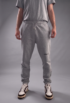 simple. cuffed joggers. heather-grey