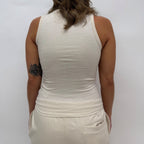 simple. fitted vest. natural-raw.