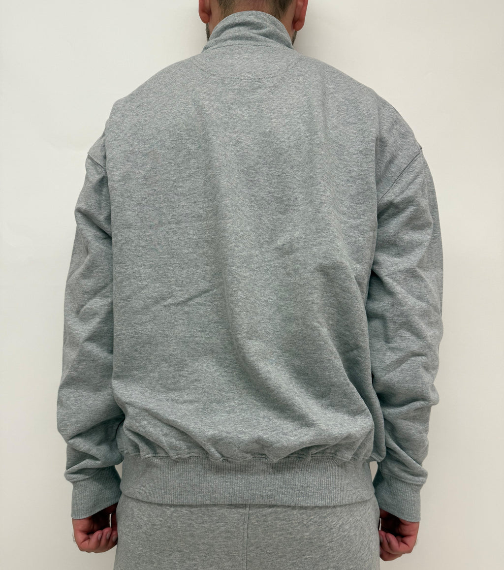 simple. heavy 1/4 zip. heather-grey.