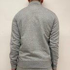 simple. light 1/4 zip. heather-grey.