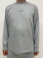 simple. long-sleeved t-shirt. heather-grey.