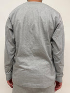 simple. long-sleeved t-shirt. heather-grey.