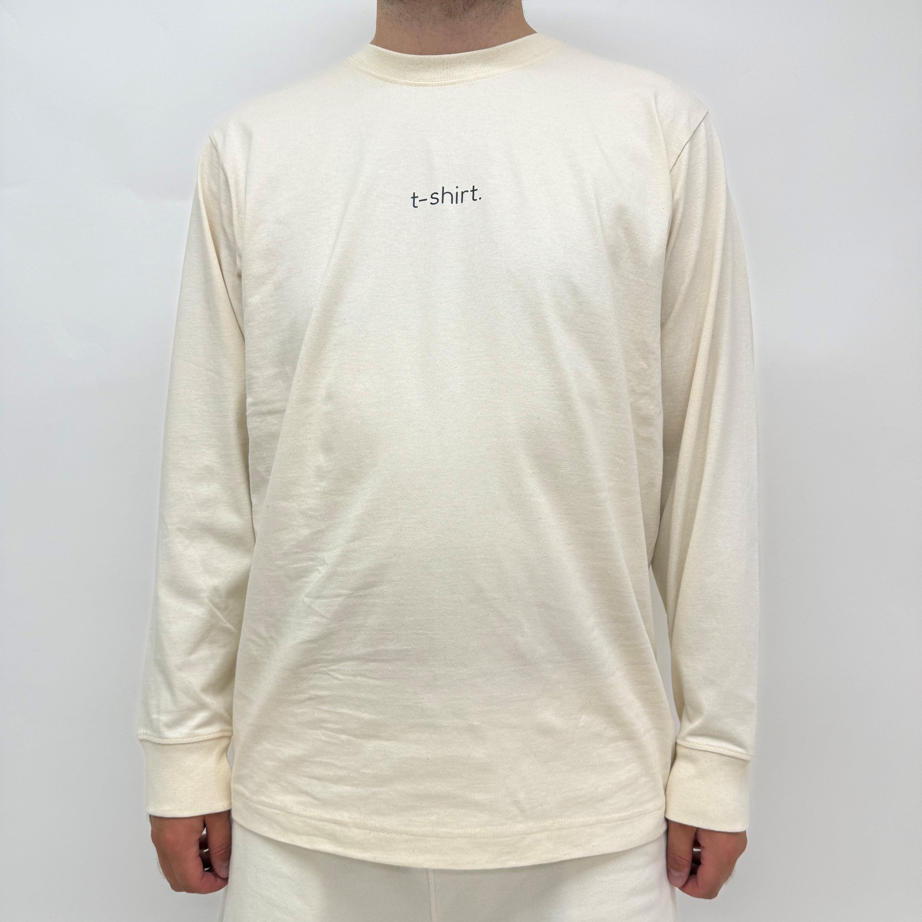 simple. long-sleeved t-shirt. natural-raw.