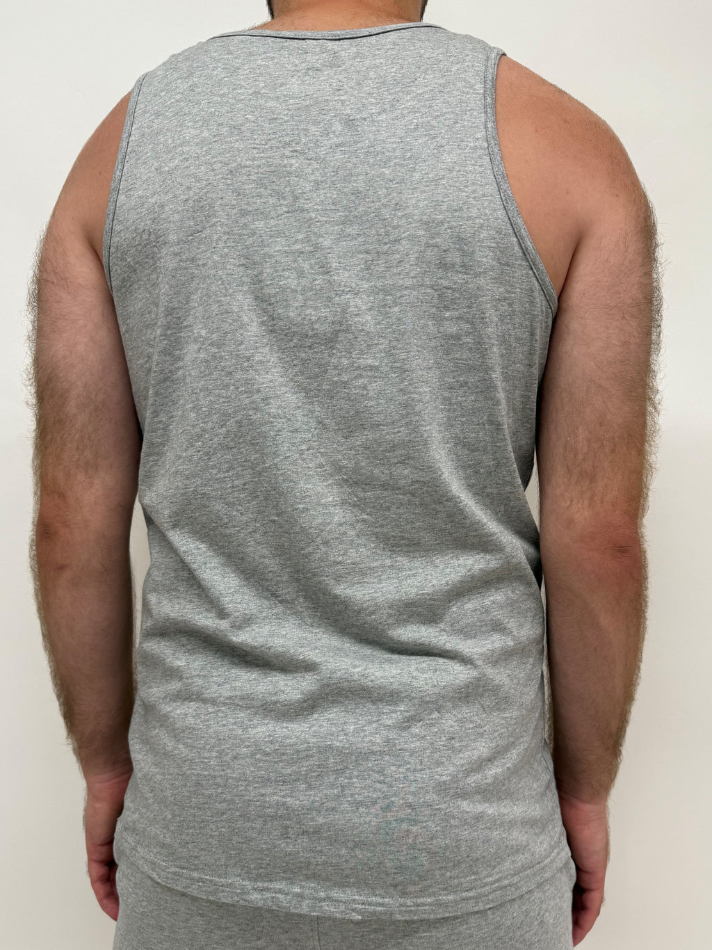 simple. relaxed vest. heather-grey.
