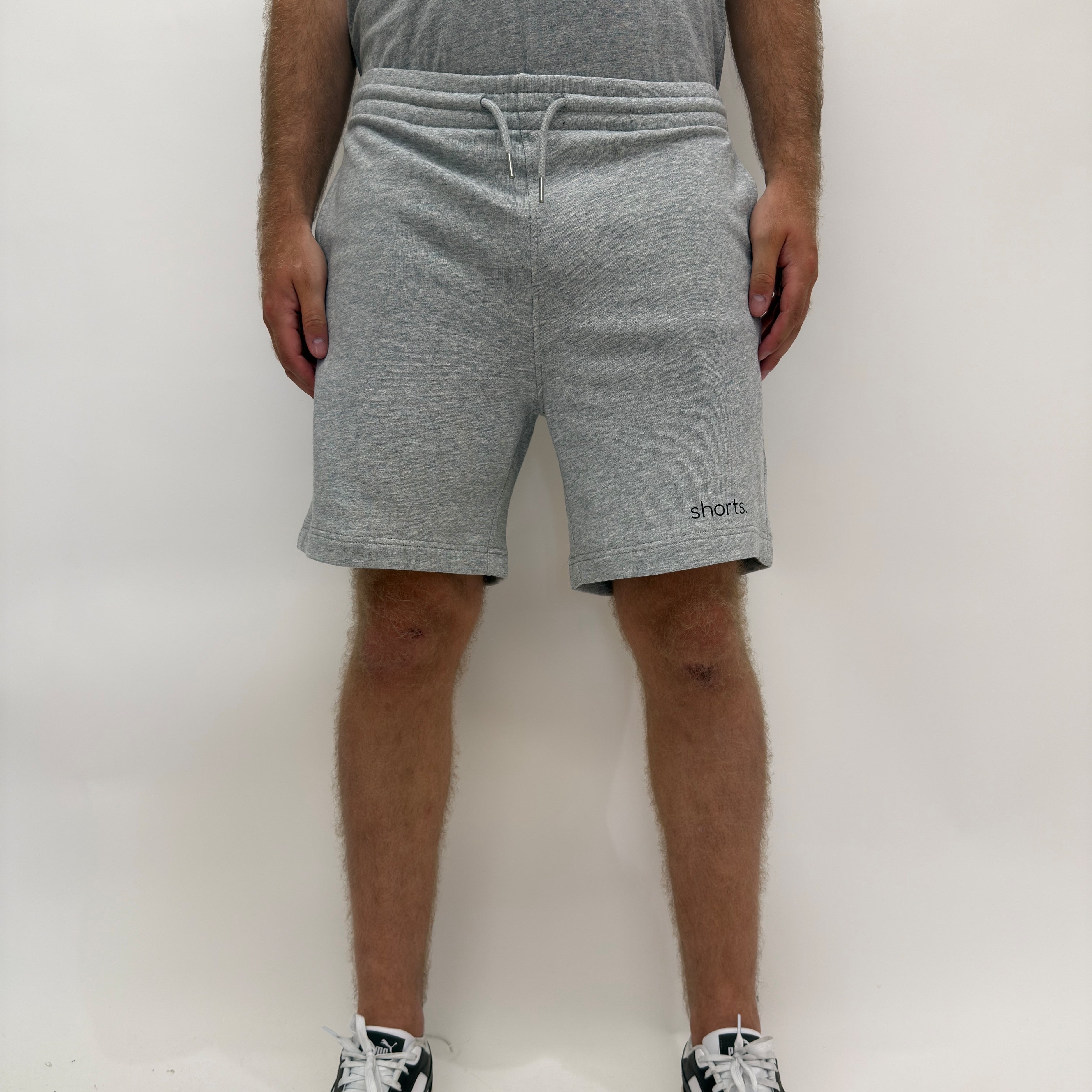 simple. shorts. heather-grey.