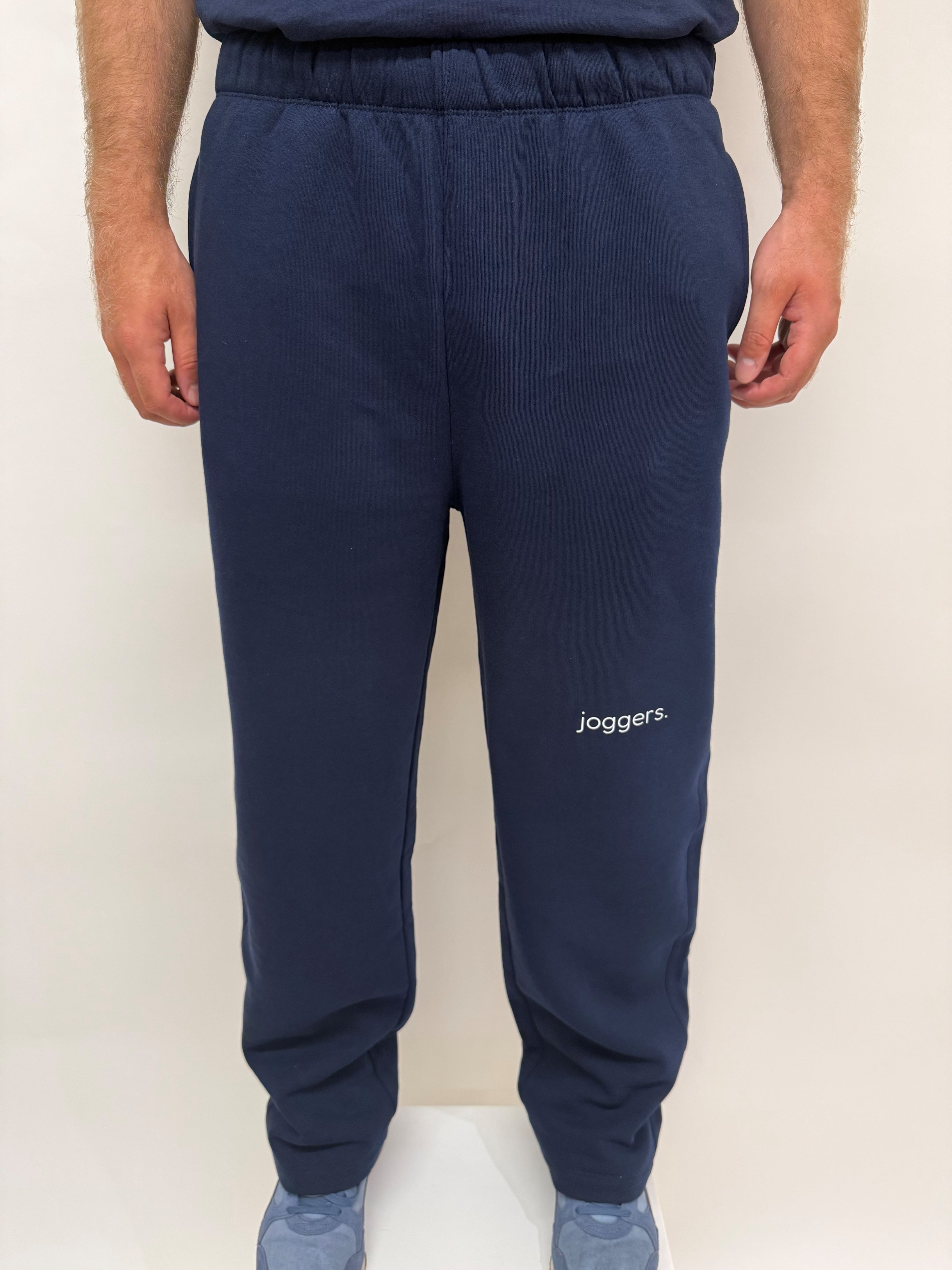 simple. straight leg joggers. french-navy.