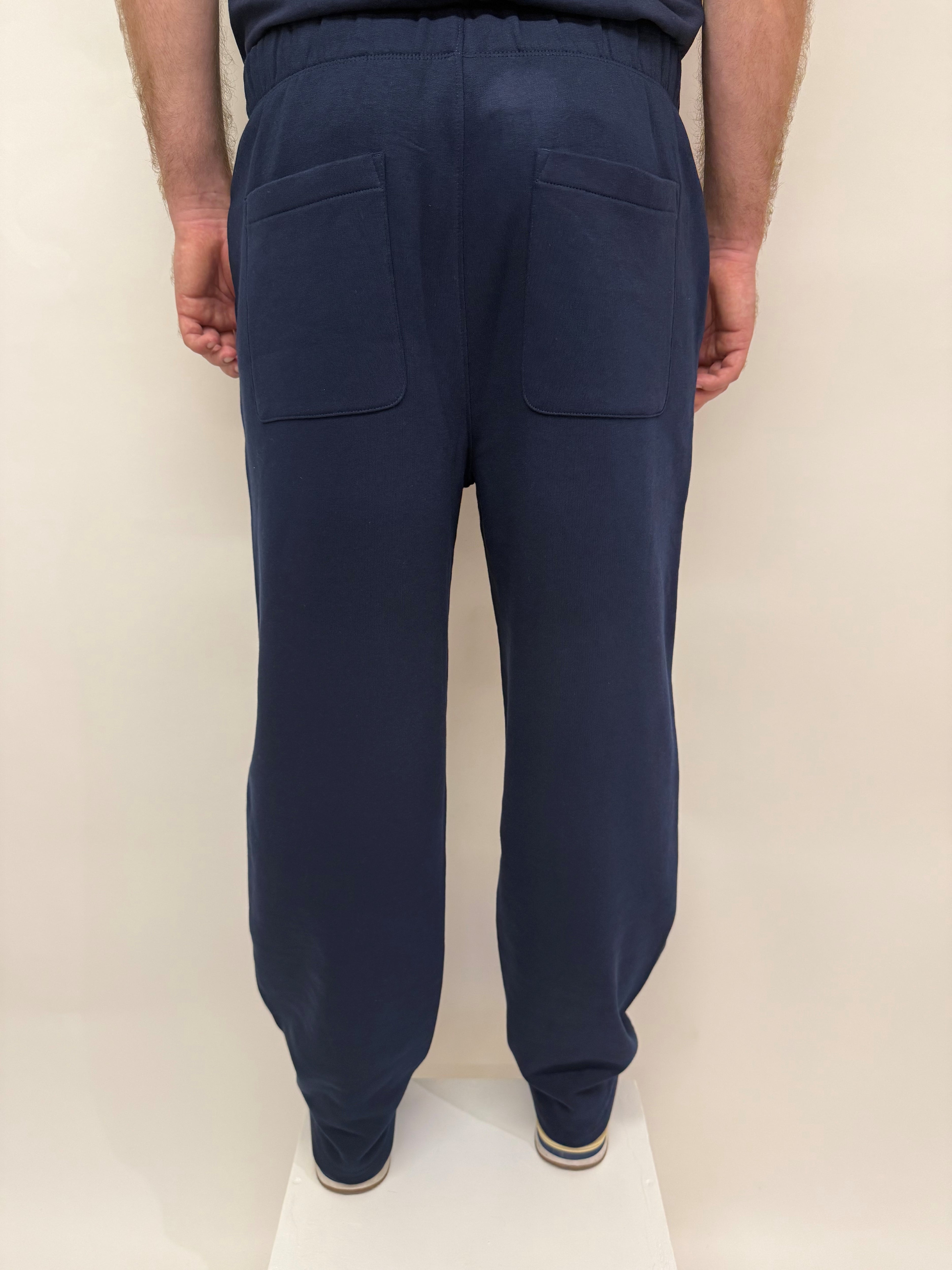 simple. straight leg joggers. french-navy.