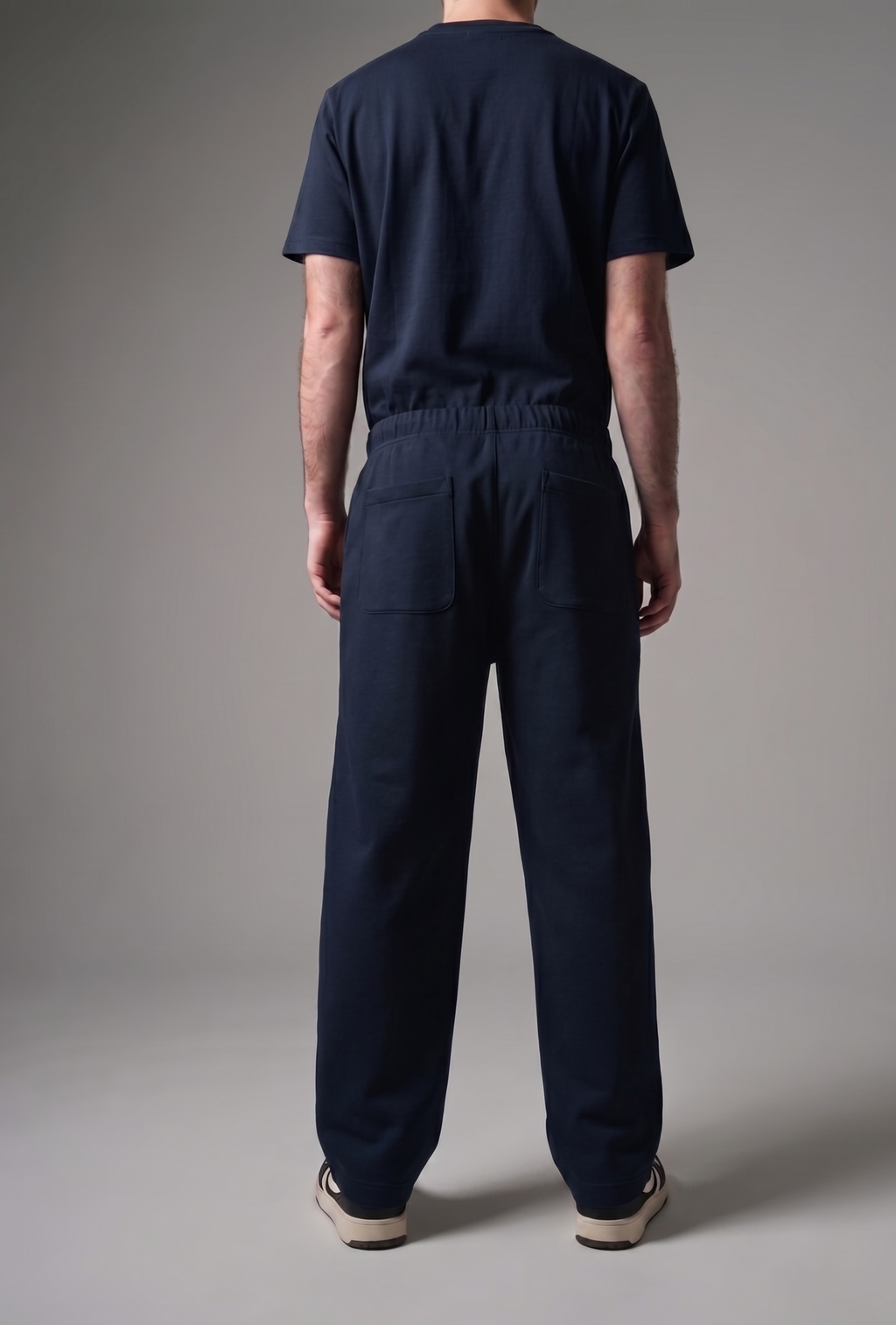 simple. straight leg joggers. french-navy