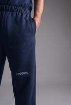 simple. straight leg joggers. french-navy