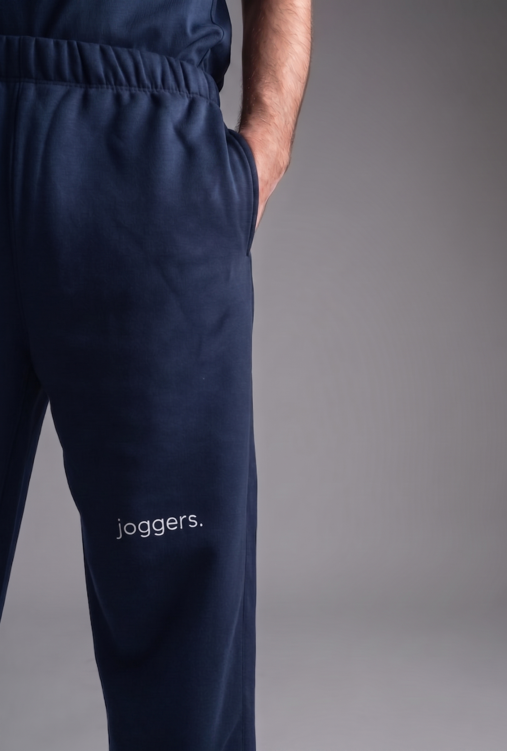 simple. straight leg joggers. french-navy
