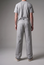 simple. straight leg joggers. heather-grey