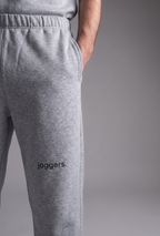 simple. straight leg joggers. heather-grey