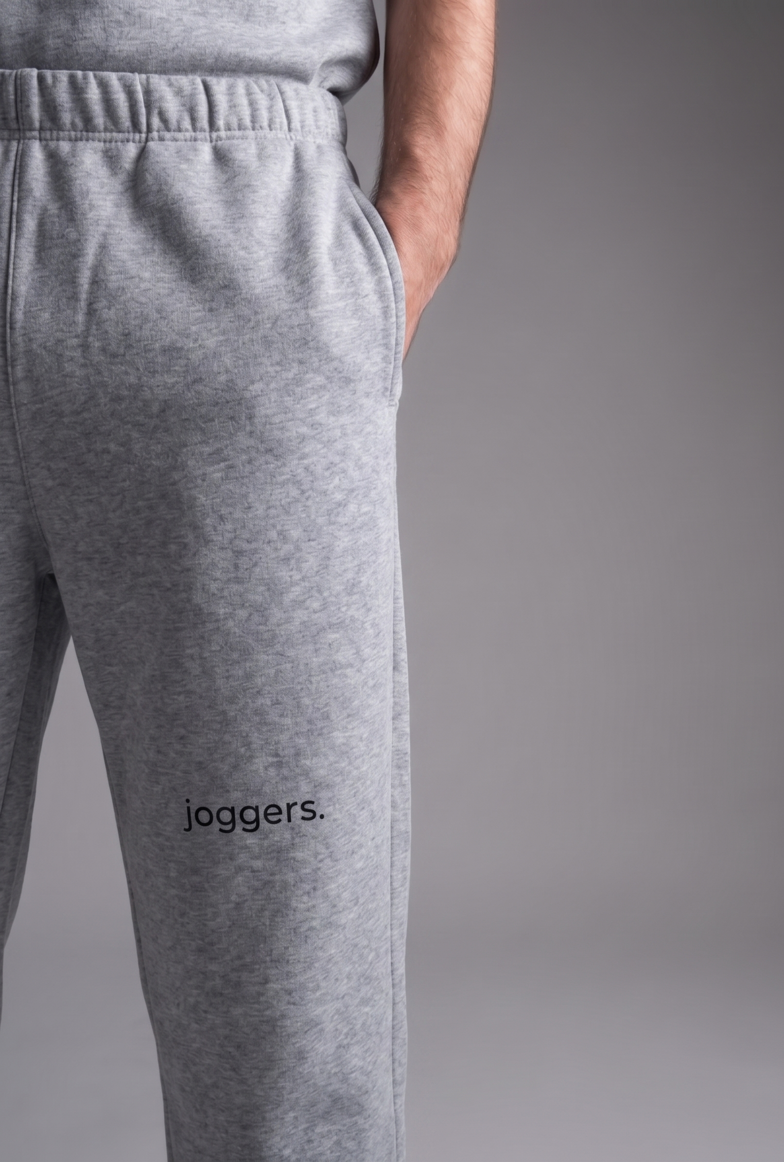 simple. straight leg joggers. heather-grey