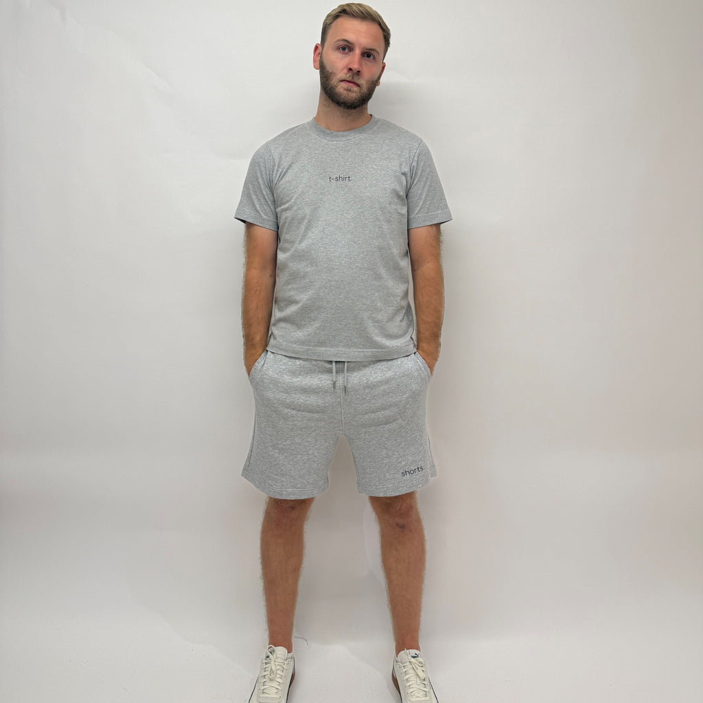 simple. shorts. heather-grey.