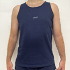 simple. relaxed vest. french-navy.