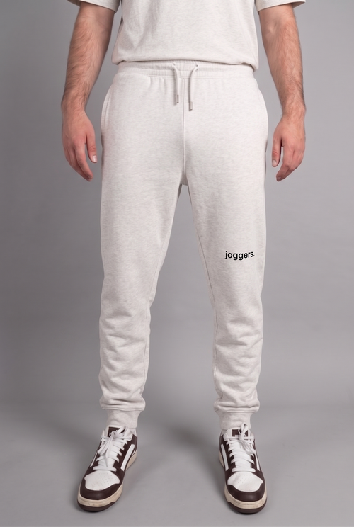 simple. cuffed joggers. cool-heather-grey