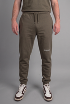 simple. cuffed joggers. khaki
