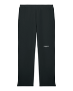simple. straight leg joggers. black.