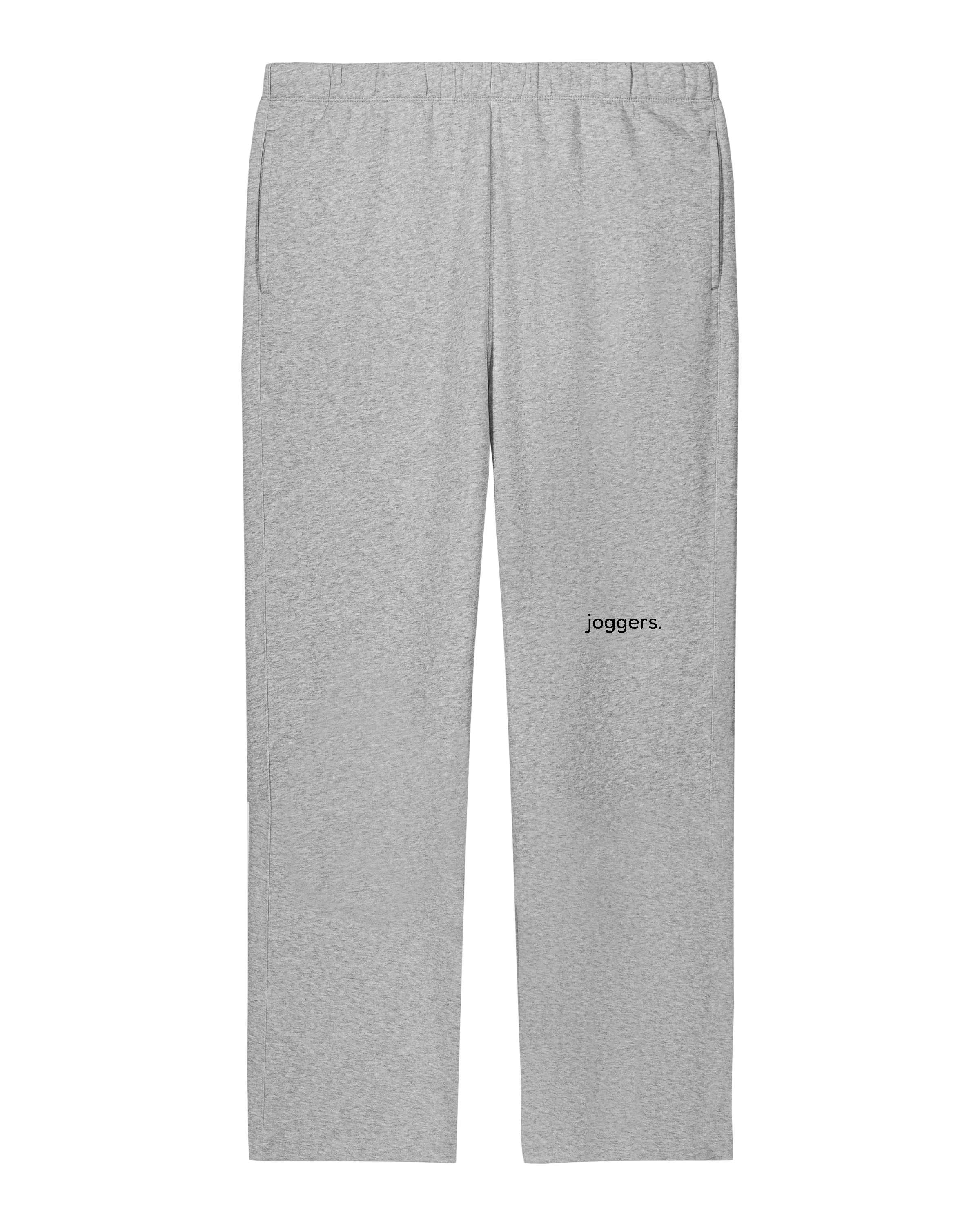 simple. straight leg joggers. heather-grey