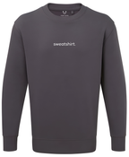simple. sweatshirt. snug. charcoal.