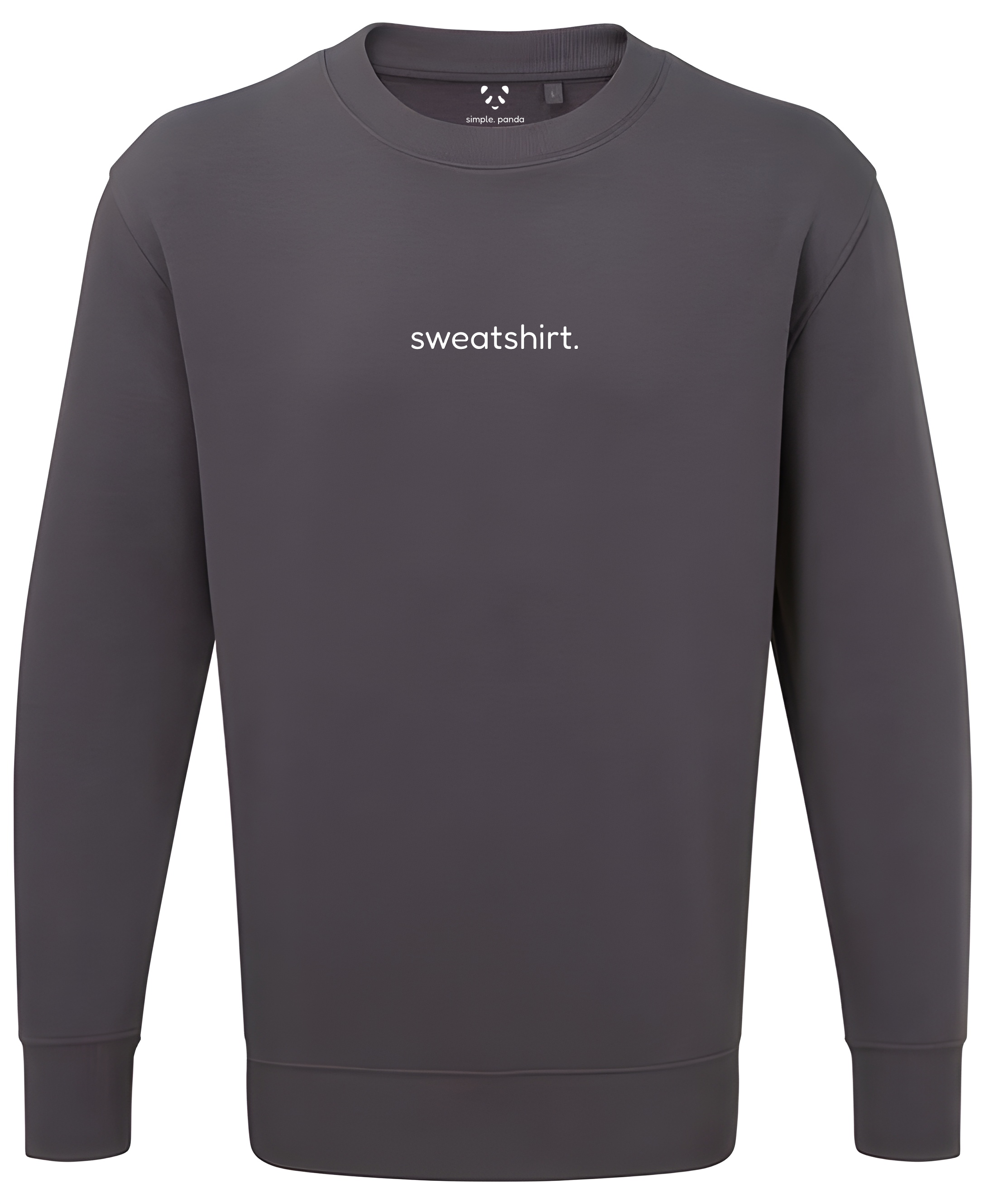 simple. sweatshirt. snug. charcoal.