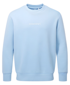 simple. sweatshirt. snug. light-blue.