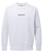 simple. sweatshirt. snug. white.