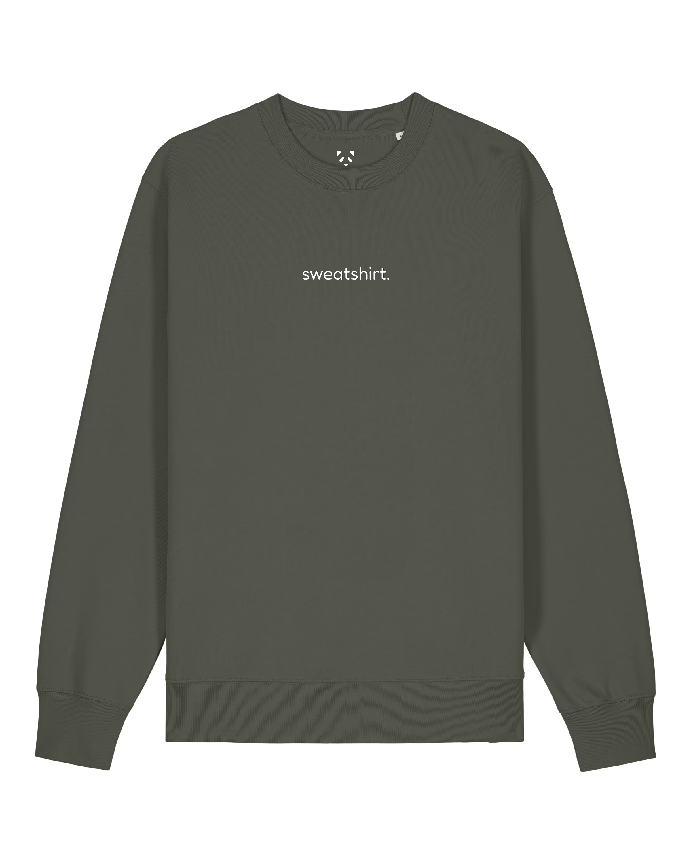 simple. sweatshirt. khaki.