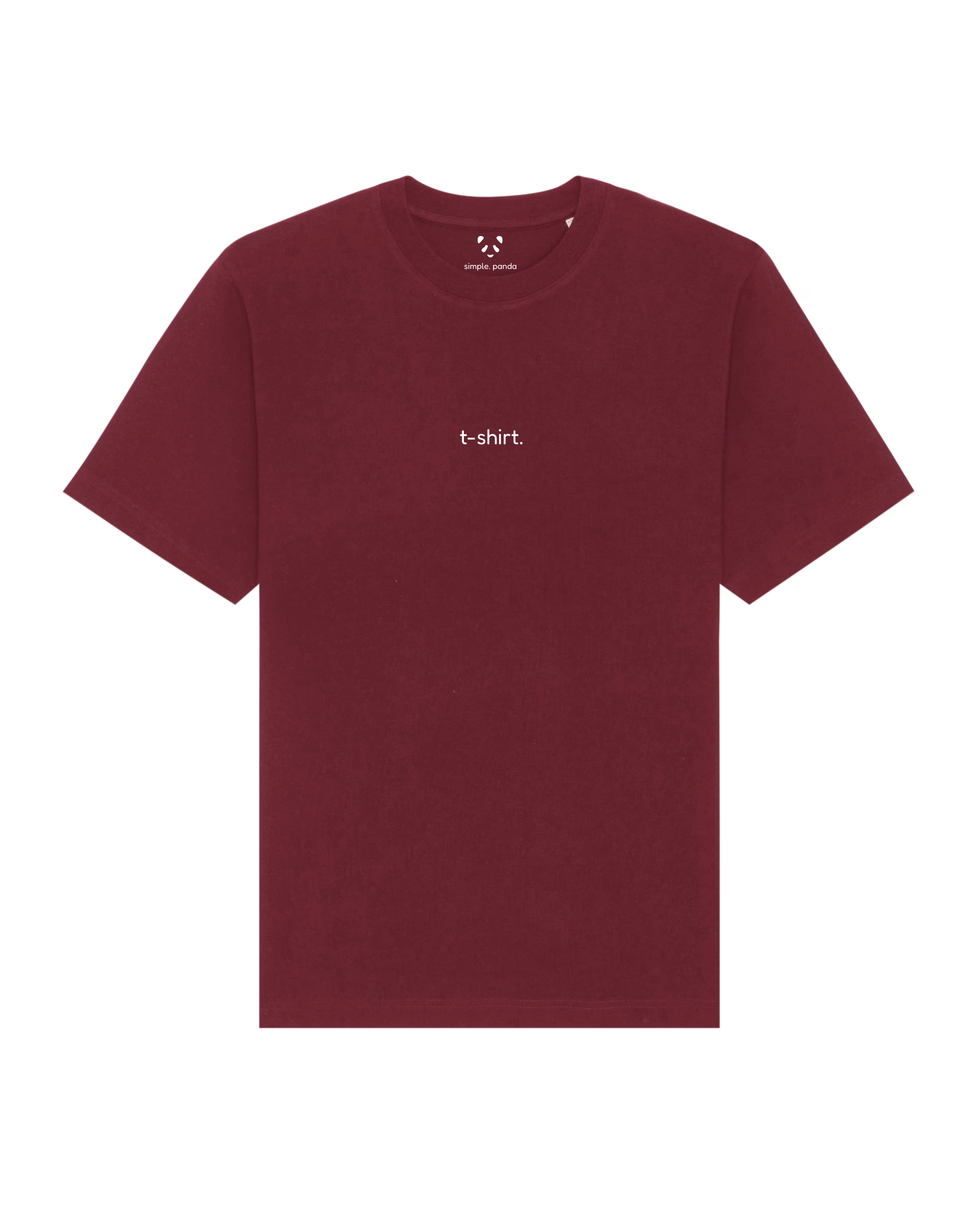 simple. t-shirt. burgundy.