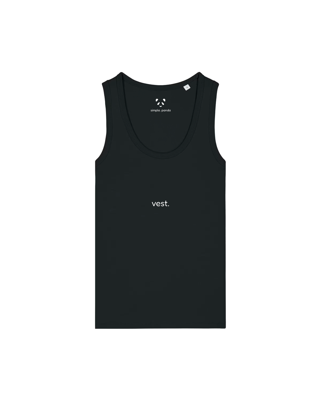 simple. fitted vest. black.