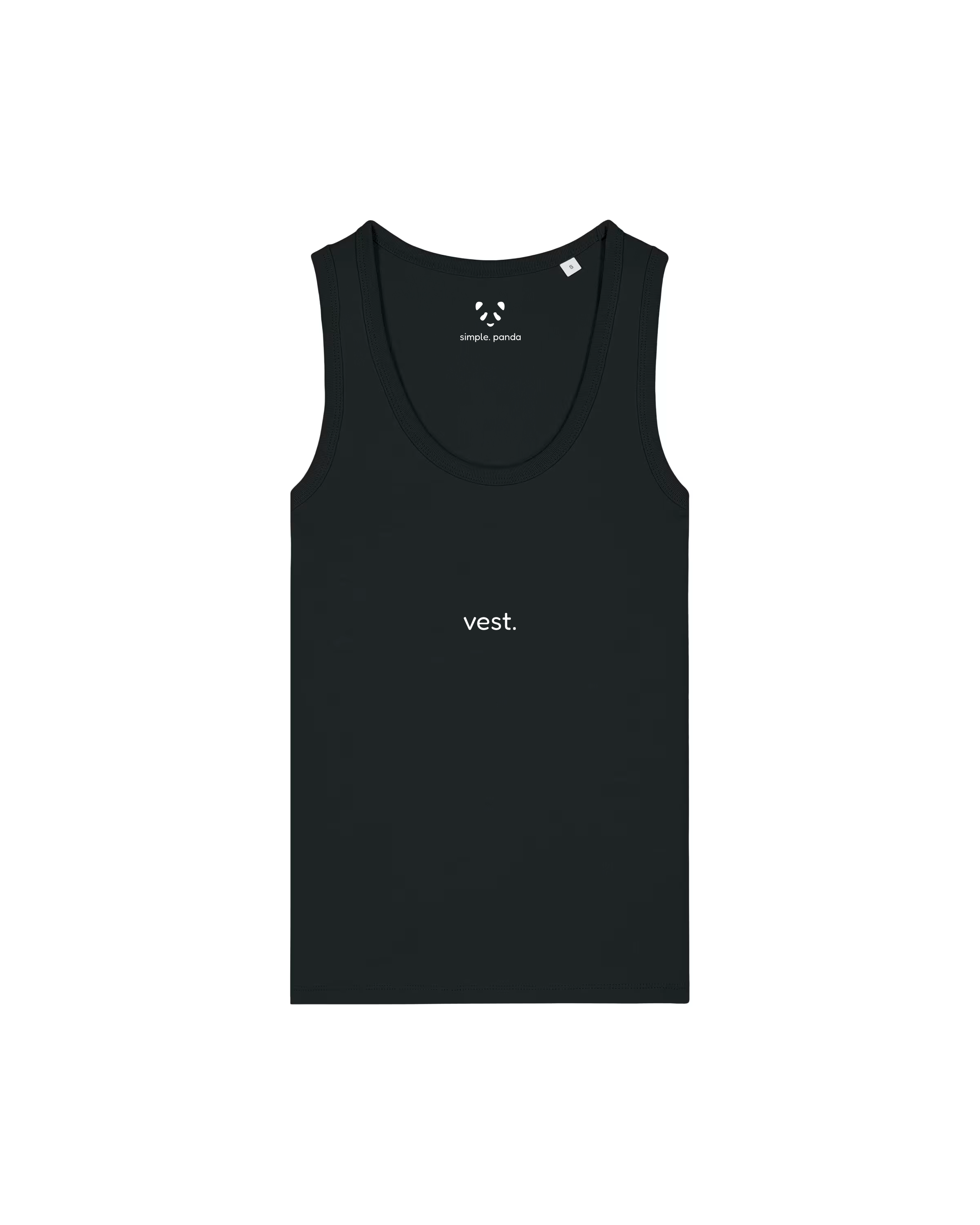 simple. fitted vest. black.