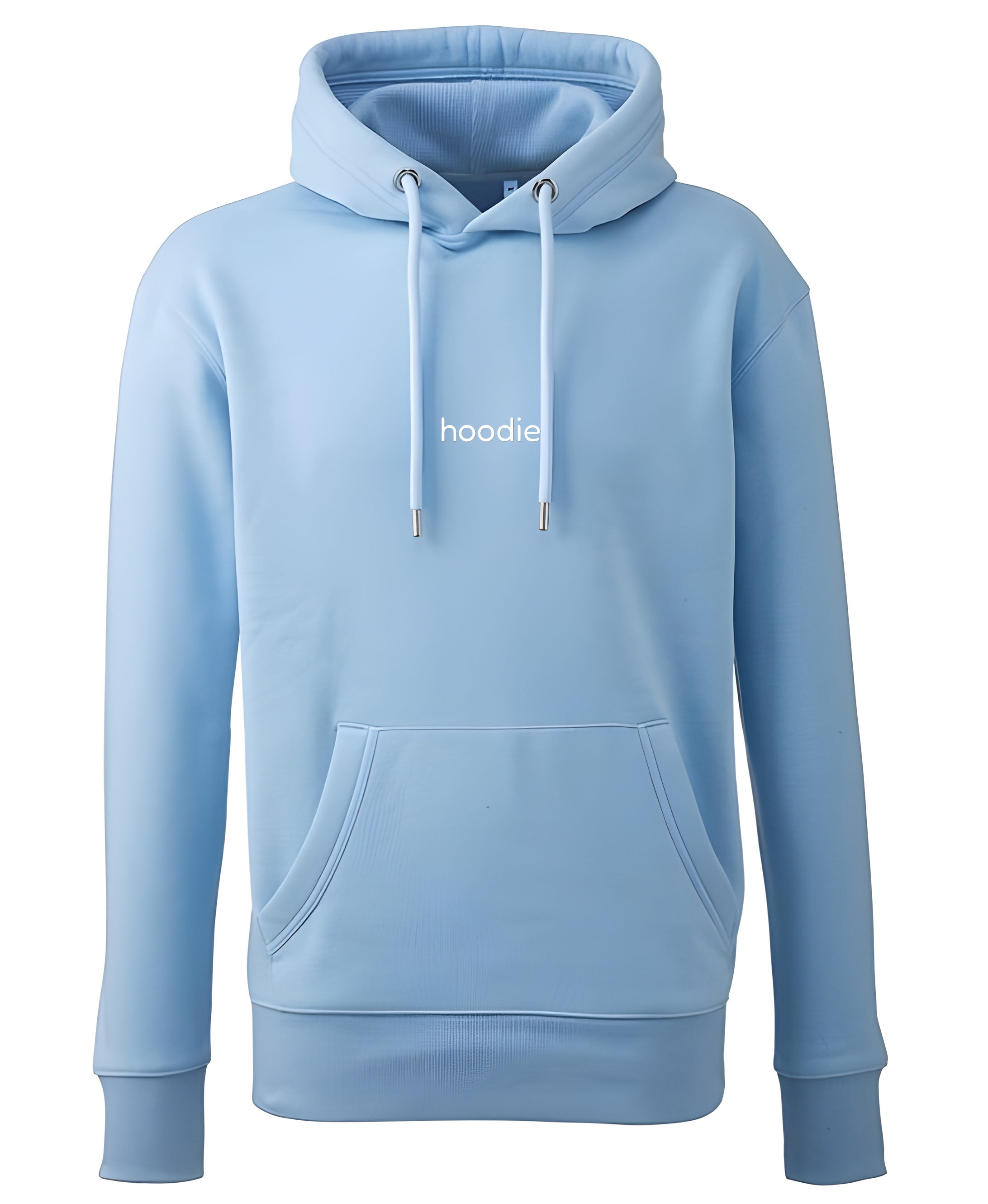 simple. hoodie. waffle. light-blue.