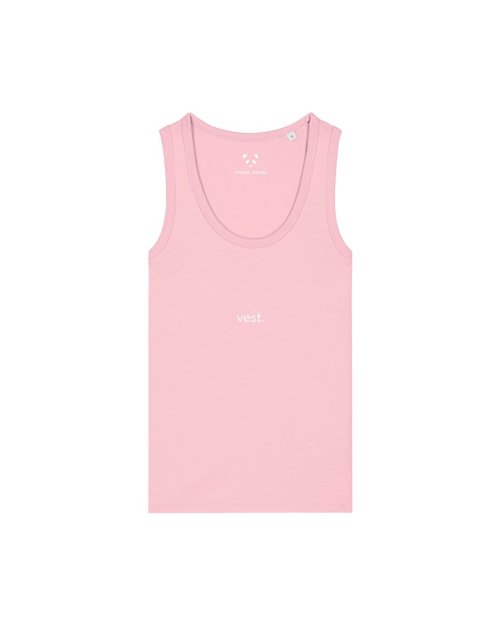 simple. fitted vest. cotton-pink.