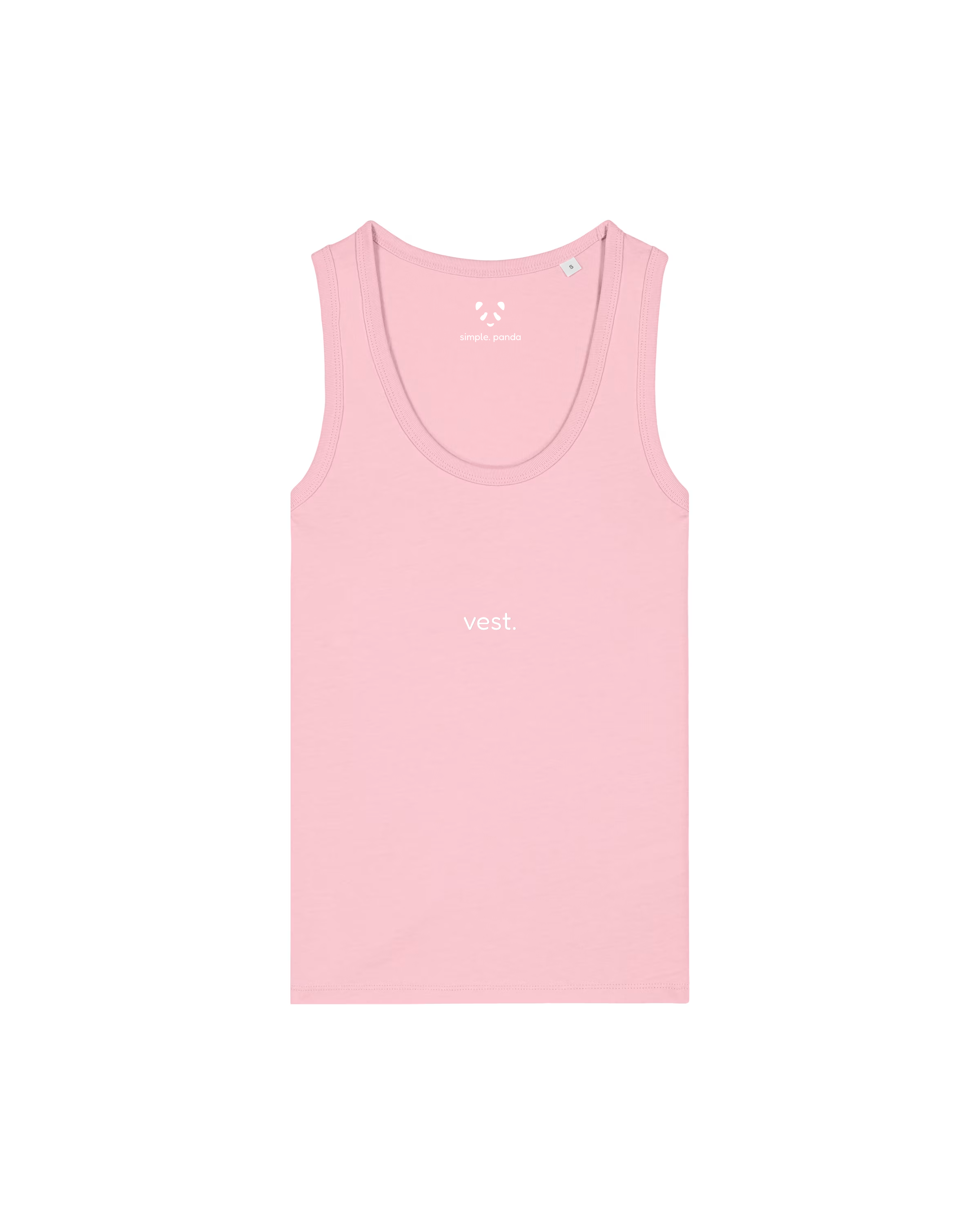 simple. fitted vest. cotton-pink.