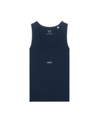 simple. fitted vest. french-navy.