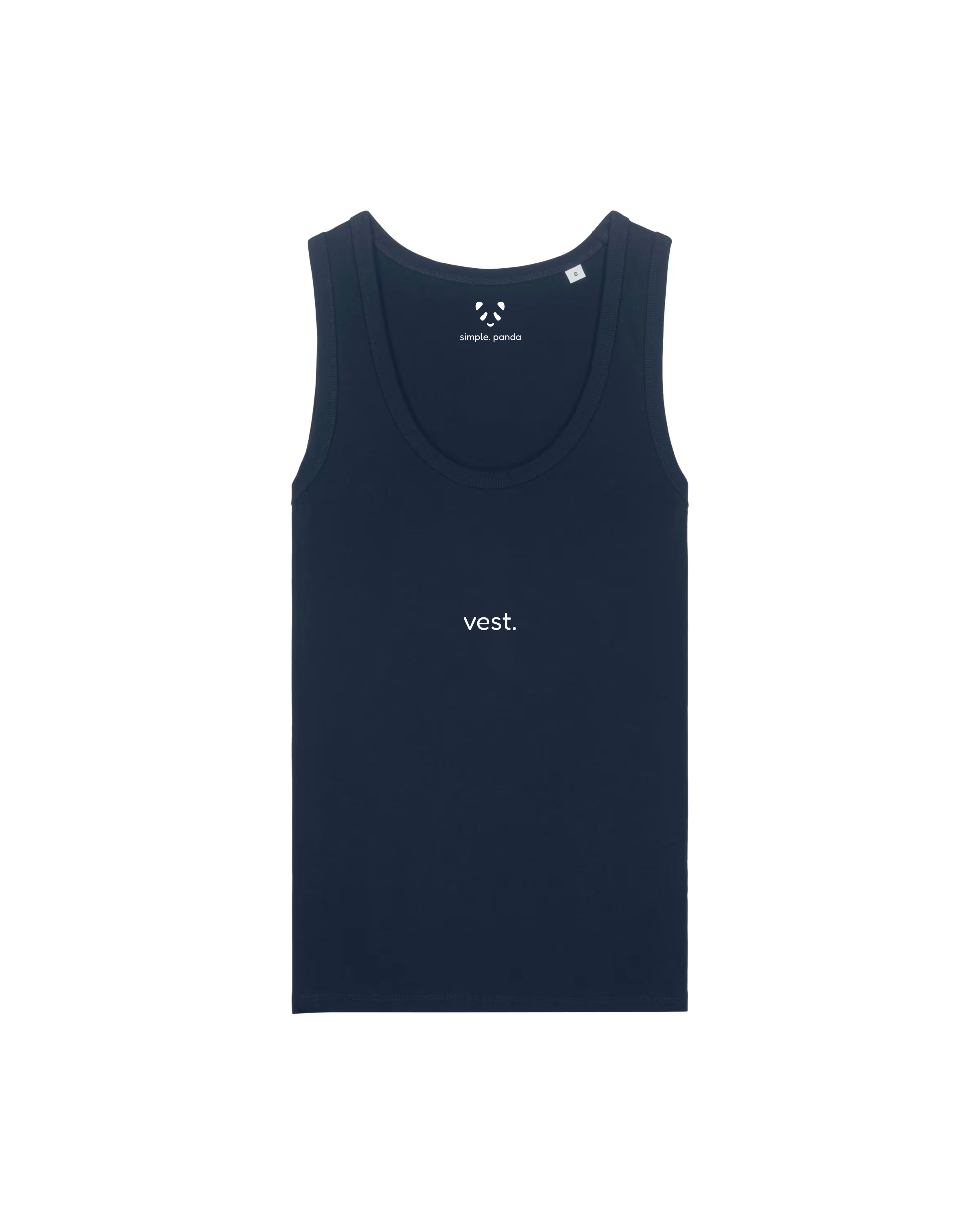 simple. fitted vest. french-navy.