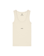 simple. fitted vest. natural-raw.