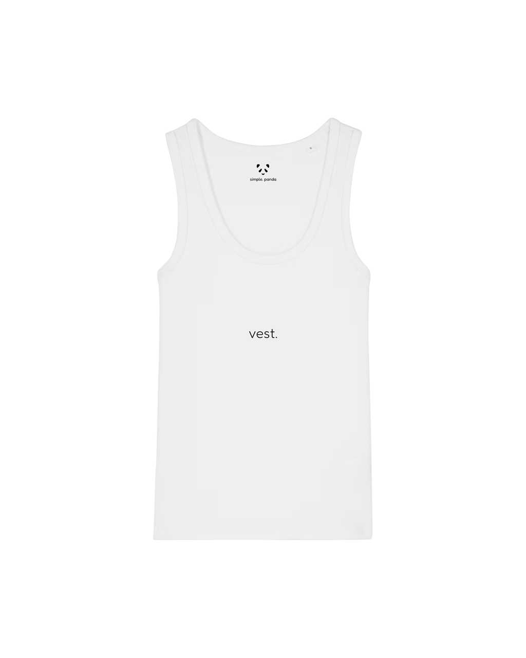 simple. fitted vest. white.