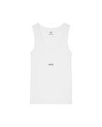 simple. fitted vest. white.