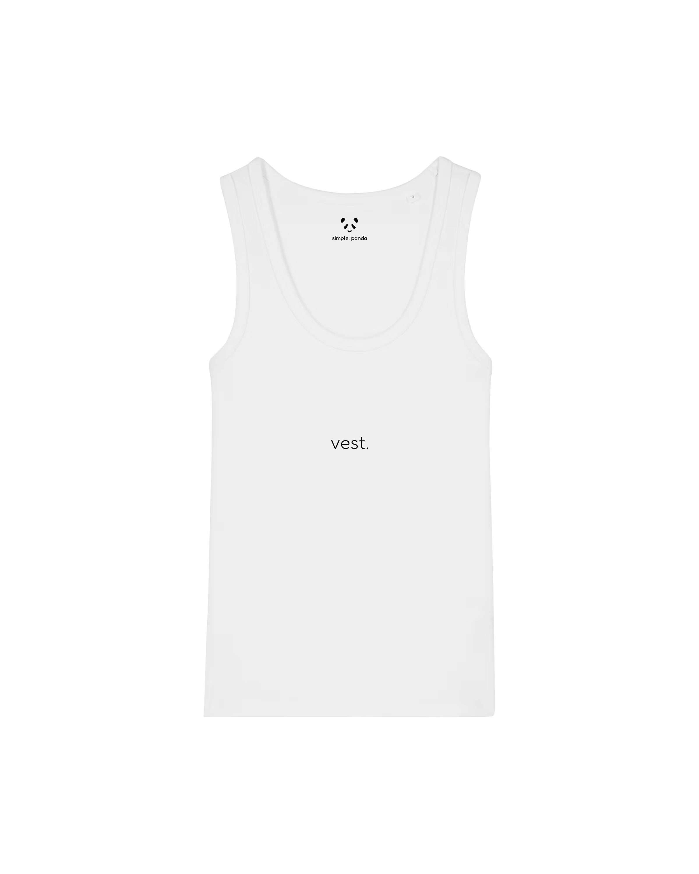 simple. fitted vest. white.